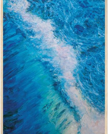 Ocean and Dolphins Wall Art, Paper Poster and Wooden Frame | Ocean Waves