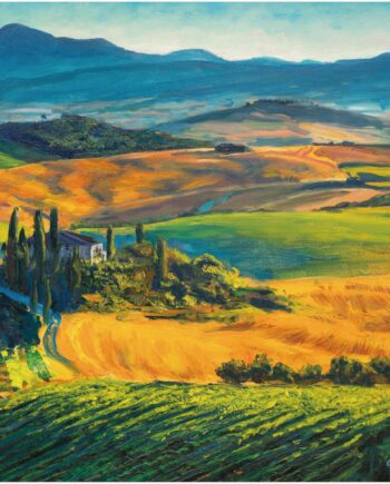 Tuscan View Art Paper Poster, Semi Gloss | Italian Countryside