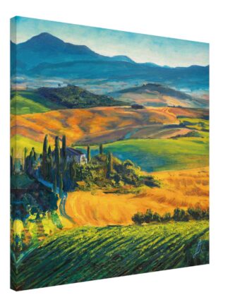 Tuscan View Art Canvas Print | Italian Countryside